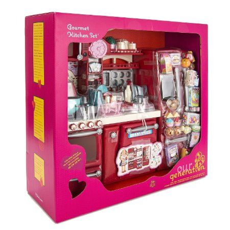 Amazon.com: Our Generation Gourmet Kitchen Set for 18-Inch Dolls. Includes 69 Playable Pieces. For Ages 3 and Up: Toys & Games Baby Play House, Our Generation Doll Accessories, My Life Doll Accessories, American Girl Doll Room, My Life Doll, American Girl Doll Sets, Our Generation Doll, Baby Doll Nursery, American Girl Doll Diy