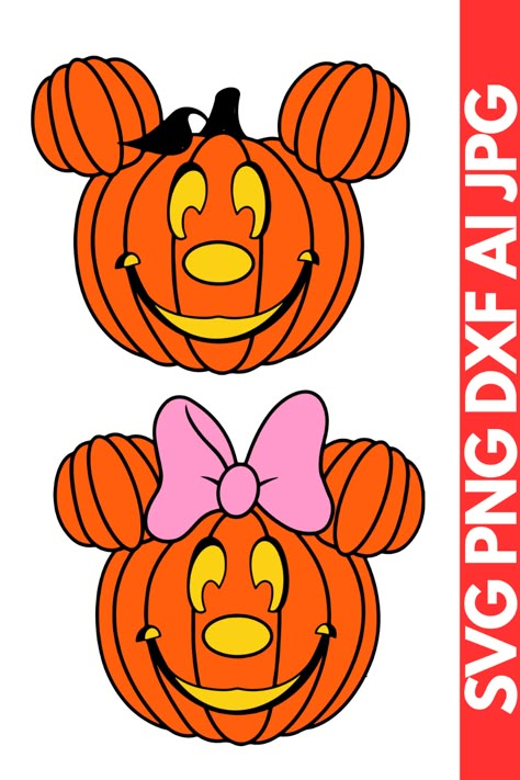 Pumpkin Cricut Designs, Pumpkin Mickey Mouse, Disney Halloween Printables Free, Mickey Mouse Halloween Door Decoration, Mickey And Minnie Pumpkins, Mickey Pumpkin Tattoo, Halloween Drawings Disney, Mickey Pumpkin Svg, Disney Window Decoration Ideas Halloween