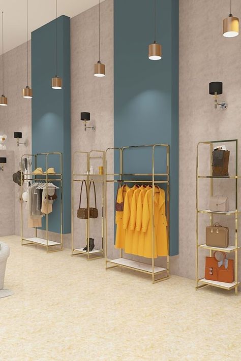 Foto - Google Fotos Clothing Shop Interior Design, Clothing Shop Interiors, Clothing Boutique Interior, Clothing Display Rack, Small Office Design Interior, Shoe Store Design, Clothing Display, Led Clothing, Retail Store Interior Design