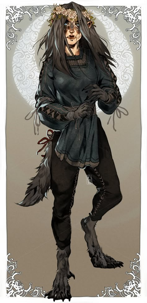 Fantasy Race Concept Art, Fantasy Races Concept, Shifter Dnd, Dnd Shifter, Female Werewolves, Dnd Character Inspiration, Dnd Character Art, Npc Ideas, Dnd Races