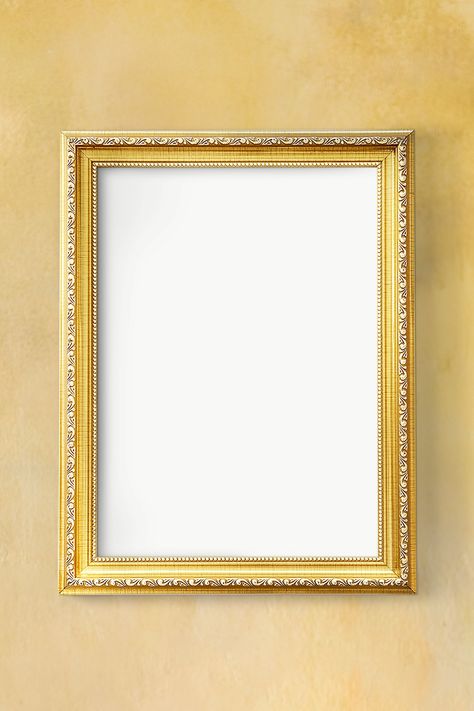 Photo Frame Design Graphic, Golden Frames On Wall, Creative Background Design Graphics, Poster Background Design Creative, Frame Design Background, Picture Frames On Wall, Golden Photo Frame, Background Photo Frame, Photo Frame Background