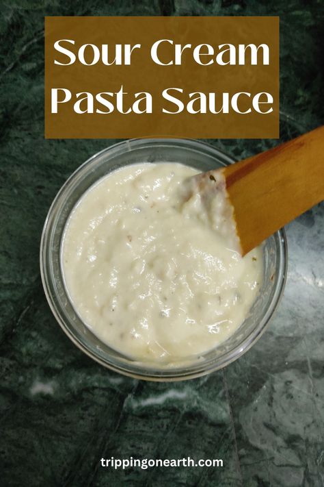 Sour Cream Pasta Sauce Pasta With Sour Cream, Sour Cream Pasta Sauce, Cream Pasta Sauce, Sour Cream Pasta, Sugar Free Salad Dressing, Bake Pasta, Aesthetic Pasta, Cream Sauce Pasta, Pasta Aesthetic