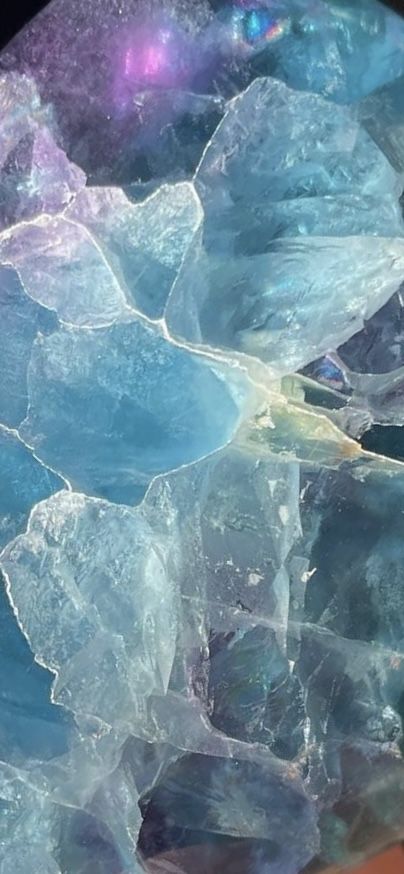 Rainbow blue fluorite Fluorite Crystal Wallpaper, Fluorite Aesthetic, Crystal Wallpaper, Ipad Widgets, Romans 10, Still Awake, Romans 10 9, Blue Fluorite, Nail Colours