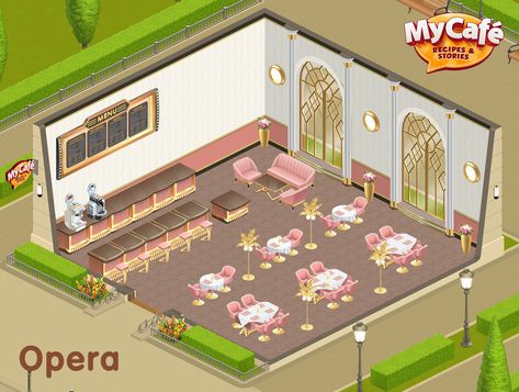 Opera, French Style, My Cafe Game #mycafe #mycafegame Mycafe Game Design, Cafe Games Ideas, Cafe Land Game Design, My Cafe Game Design Ideas French, Alt Couple Pics, Cafeland Game Design Ideas Simple, My Cafe Game Design Ideas, Bakery Story Game Design Ideas, My Cafe Game Design