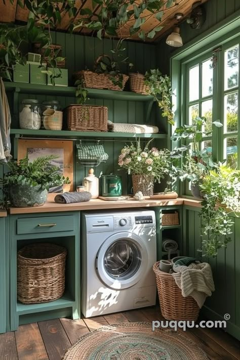 Laundry Room Decor Ideas, Laundry Room Design Ideas, Green Laundry, Desain Pantry, Dream Laundry Room, Laundry Room Closet, Laundry Room Renovation, Laundry Room Inspiration, Laundry Room Remodel