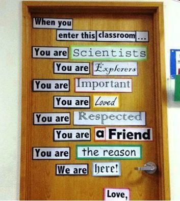 Using this for my door, seems like a nice daily pick me up Angela Johnson, Corner Door, Creative Classroom, Classroom Door, Classroom Design, Classroom Environment, Classroom Setup, Classroom Fun, Classroom Inspiration