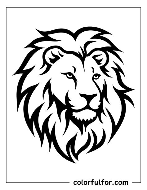 Lion Silhouette Art, Lion Svg Free, Simple Lion Tattoo Outline, Lion Art Drawing, Lion Drawing Easy, Drawing Of A Lion, Lion Outline, Lion Drawing Simple, Lion Drawings