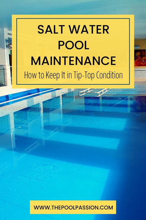 Salt Water Above Ground Pool, Pool Care For Beginners, Heated Salt Water Pool, Pool Maintenance Schedule, Saltwater Pool Care, Pool Business, Pool Chemicals For Beginners, Salt Water Pool Maintenance, Clean Pool