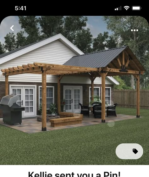 Pitched Pergola Attached To House, Back Patio Overhang Ideas, Pergalo Ideas Over Deck, Detached Pergola Patio, Patio Pergola Ideas Attached To House, Pergola Ideas Attached To House, Patio Overhang Ideas, Pergola Patio Attached To House, Pavillion Ideas