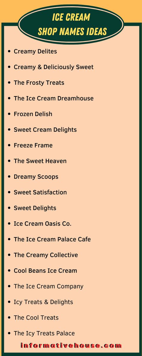 Brainstorming Delicious Ice Cream Shop Names Ideas for Your Sweet Treat Business! Ice Cream Business Names, Ice Cream Shop Names Ideas, Ice Cream Shop Names, Sweet Treat Business, Ice Cream Business Ideas, Writing Phrases, Parlour Names, Kiwi Ice Cream, Catchy Business Names