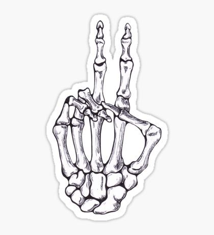 Skeleton Hands Drawing, Side Hand Tattoos, Wand Tattoo, Art Girl Aesthetic, Rock Sign, Hand Sticker, Skeleton Hand Tattoo, Skeleton Hand, Skeleton Hands