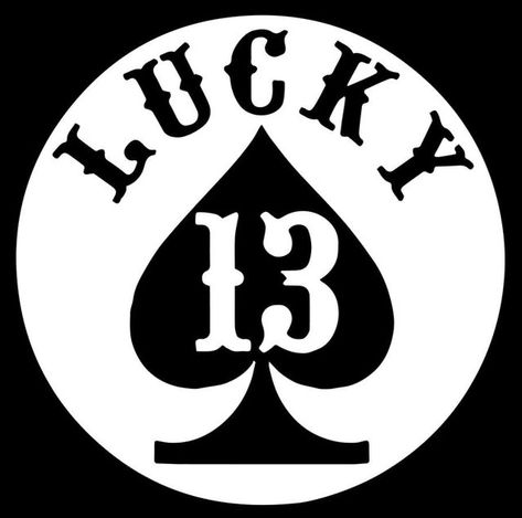 Lucky Number 13, 13 Tattoos, Lucky 13, Number 13, Beautiful Disaster, Desenho Tattoo, Lucky Number, Vintage Graphics, Dark Art