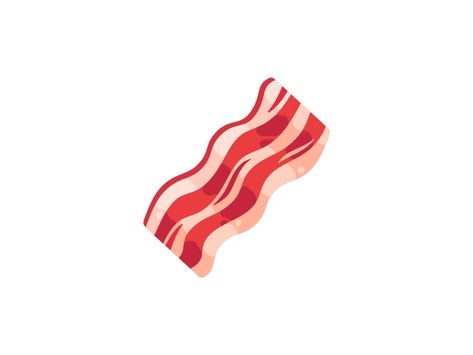 Bacon by Ivan Dubovik on Dribbble Bacon Drawing, Bacon Pickles, Illustration Outline, Bacon Art, Animated Food, Daily Illustration, Drink Icon, Drawing Digital Art, Basic Drawing