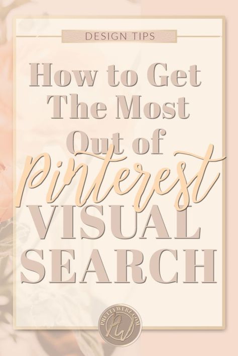 Pinterest is a visual search engine. It will serve you well to pay close attention to how your pins are showing up in visual search results on #Pinterest. Use this valuable feature to get more repins on Pinterest and increase traffic back to your blog. #seo #contentmarketing #prettywebz #socialmedia #blogging Visual Search Pinterest, Grow Pinterest Followers, Search Pinterest, Pinterest Va, Pinterest Board Names, Pinterest Tutorials, Rich Pins, Visual Search, Pinterest Followers