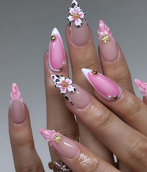 Bali Nails, Y2k Designs, Medium Stiletto, Gel X Nails, X Nails, Acrylic Toe Nails, French Manicures, Glow Nails, Spring Nail Designs