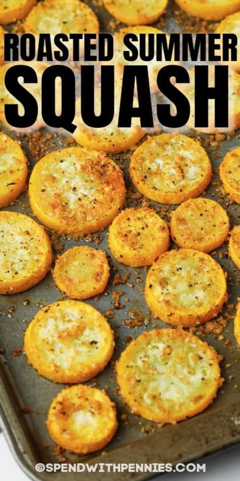 Easy Squash Recipes, Roasted Summer Squash, Yellow Squash Recipes, Summer Squash Recipes, Squash Casserole Recipes, Roasted Vegetable Recipes, Vegetable Side Dishes Recipes, Roasted Vegetable, Side Dishes Recipes