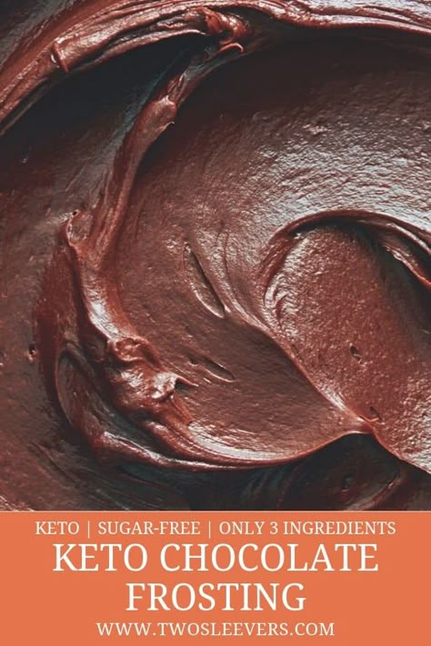 Keto Chocolate Frosting | Low Carb Chocolate Frosting | Chocolate Frosting Keto | Keto Chocolate Ganache | Sugar Free Chocolate Frosting | Chocolate Frosting Recipe | ToSleevers #ketochocolatefrosting #lowcarbchocolatefrostng #ketochocolate #sugarfreechocolatefrosting #chocolatefrostingrecipe Keto Chocolate Frosting, Keto Frosting, Chocolate Frosting Recipe, Sugar Free Frosting, Keto Cupcakes, Keto Cakes, Chocolate Frosting Recipes, Keto Chocolate Cake, Postre Keto