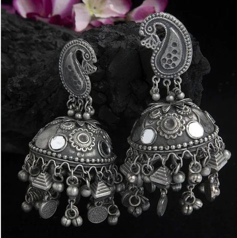 Discover Glamaya's Chic Lightweight Oxidised Black Jhumka Earrings at just ₹449.00! 🛍️ Up to 85% Off Storewide + Extra 15% Off with code SUMMERSALE15. 🎉 Free shipping across India. 📦 Cash on delivery option available. 💰 Shop now on glamaya.com! #glamaya #freeshipping #necklaces #jewelry #earrings #fashion #antiquejewelry #oxidizedjewelry #jhumkas #jhumka #jewellerydesign #onlinejewellery #trendy #handmadejewelry #indianwedding #indianjewelry #indianbridaljewellery #finejewellery #oxidisedea... Black Jhumka, Oxidised Jhumka, Capsule Wardrobe Jewelry, Indian Bridal Jewellery, Pretty Jewelry Necklaces, Fancy Sarees Party Wear, Light Weight Jewelry, Girly Accessories, Stylish Dress Book