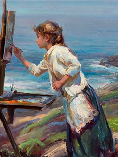 Daniel F. Gerhartz. Daniel F Gerhartz Paintings, Daniel Gerhartz Paintings, Daniel F Gerhartz, Daniel Gerhartz, Most Beautiful Paintings, Rennaissance Art, Painting People, Cover Style, The Seaside