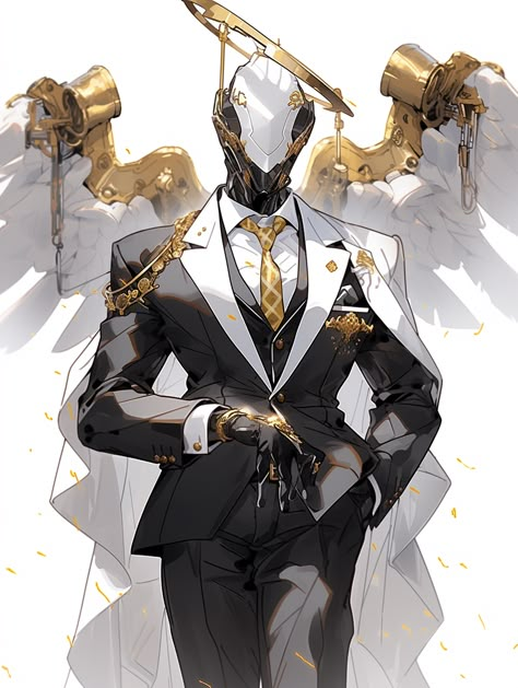 Newest Midjourney Showcase mentored by ThetaCursed, License: CC BY-NC 4.0 Robotic Angel, A Man In A Suit, Super Powers Art, Man In A Suit, Heaven Art, Fashion Design Patterns, 다크 판타지, Cyberpunk Character, Dungeons And Dragons Homebrew