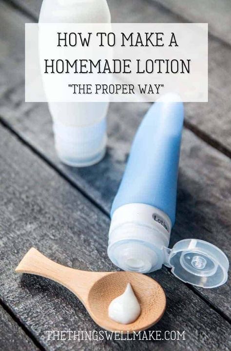 Learn how to make an easy, simple homemade lotion. This basic lotion recipe is the foundation for many different types of cosmetics. It can be customized to suit different skin types or to make a wide variety of products! #naturalskincare #homemade #lotion #diycosmetics #thethingswellmake #miy Diy Lotion Recipe, Body Lotion Recipes, Homemade Body Lotion, Homemade Lotion Recipe, Lotion Recipe, Diy Lotion, Homemade Lotion, Diy Skin Care Recipes, All Natural Skin Care