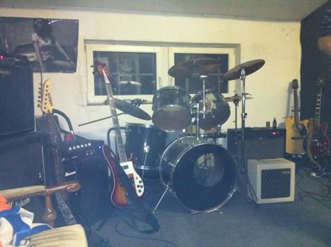 Our place. Can play there 24/7 if we want to Drums Room, Basement Band, Band Practice, Older Brother Core, Band Room, Midwest Emo, Garage Band, Our Place