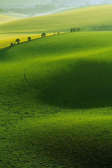 East Sussex Green Landscape, Green With Envy, East Sussex, Alam Yang Indah, English Countryside, Rolling Hills, British Isles, Amazing Nature, Beautiful World