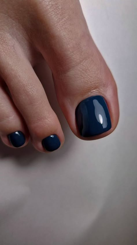 Nail Ideas, [13 лют, 2024, 1:24 AM] Gentle pedicure for you Ideas for pedicure and manicure for any mood Blue Pedicure, Blue Toe Nails, Pedicure And Manicure, Pedicure Designs Toenails, Pedicure Colors, Pretty Nail Colors, Gel Toe Nails, Toe Nail Color, Acrylic Toes