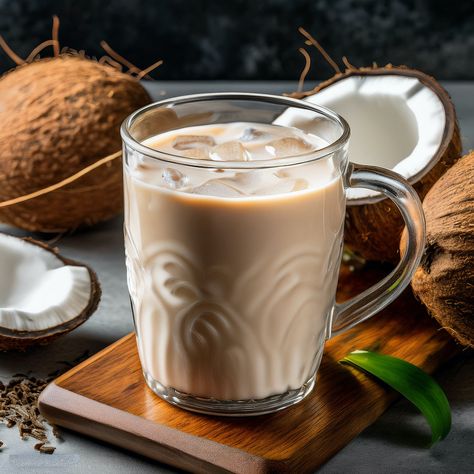 Creamy Coconut Milk Tea Recipe – A Tropical Delight Coconut Milk Beverage Recipes, Coconut Milk Tea Recipe, Toasted Coconut Recipes, Coconut Milk Tea, Best Coconut Milk, Milk Tea Recipe, Coconut Recipe, Bigelow Tea, Refreshing Recipes