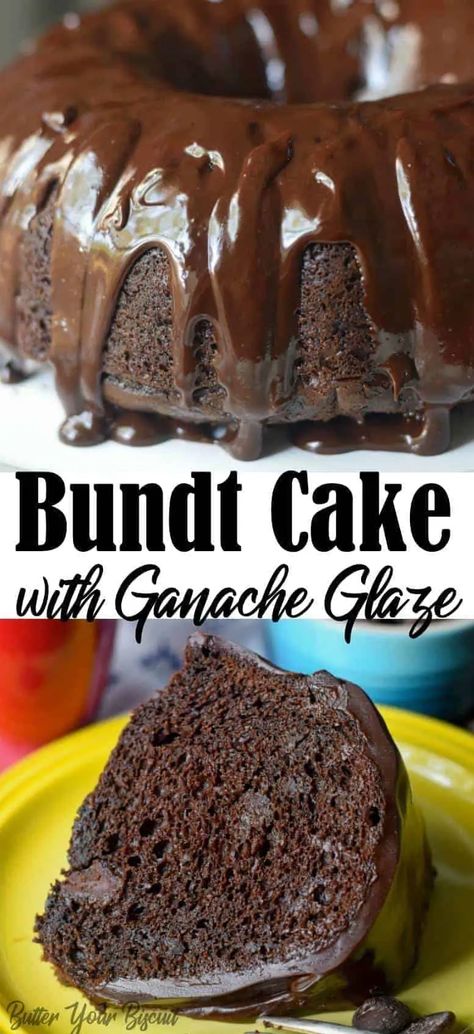 Chocolate Ganache Bundt Cake, Chocolate Bundt Cake With Ganache, Chocolate Glaze For Bundt Cake, Bundt Cake Glaze, Ganache Glaze, Carrots Sweet, Glaze For Cake, Chocolate Bundt, Chocolate Pound Cake