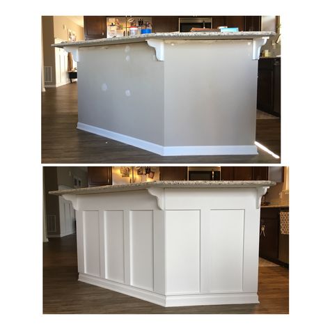 DIY board and batten kitchen island Kitchen Island Makeover, Home Updates, Kitchen Island Design, Updating House, Home Upgrades, Kitchen Redo, Kitchen Remodel Idea, Updated Kitchen, House Projects