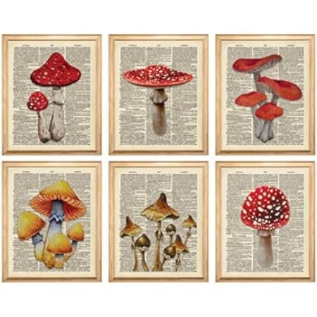 Cottage Core Room Decor, Mushroom Room Decor, Mushroom Wall Decor, Cottagecore Wall Decor, Mushroom Wall Art, Retro Mushroom, Cottagecore Room, Mushroom Poster, Cottagecore Room Decor