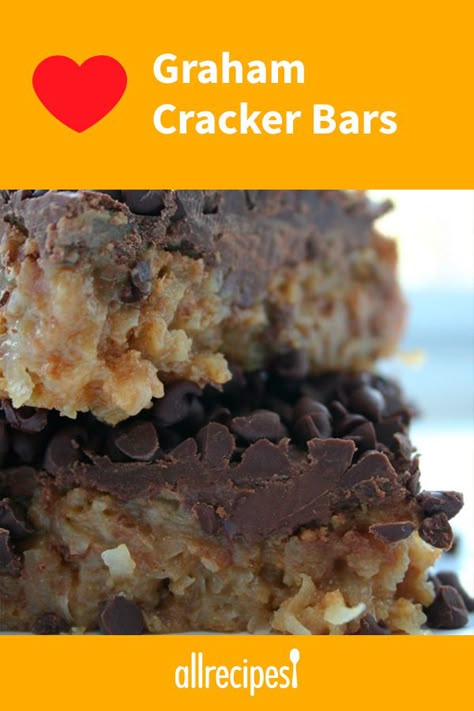 Graham Cracker Bars, Bars With Chocolate Chips, Bar Cookie Recipes, Bars And Squares, Bars And Cookies, Cookie Brownie Bars, Bars Cookies, Cookie Bar, Chocolate Topping