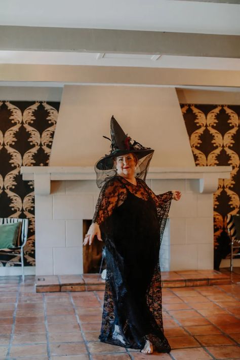 Super cute and fast DIY witch costume. Halloween2023.Halloween23. Blacklace. Fall Outfits.diy halloween costumes. Witch Dress Diy, Adult Witch Costumes Diy, Diy Witch Costume Women, Witch Costumes For Women Diy, Witch Costumes Diy, Easy Witch Costume, Witch Halloween Costume Diy, Witch Costume Ideas, Diy Witch Costume