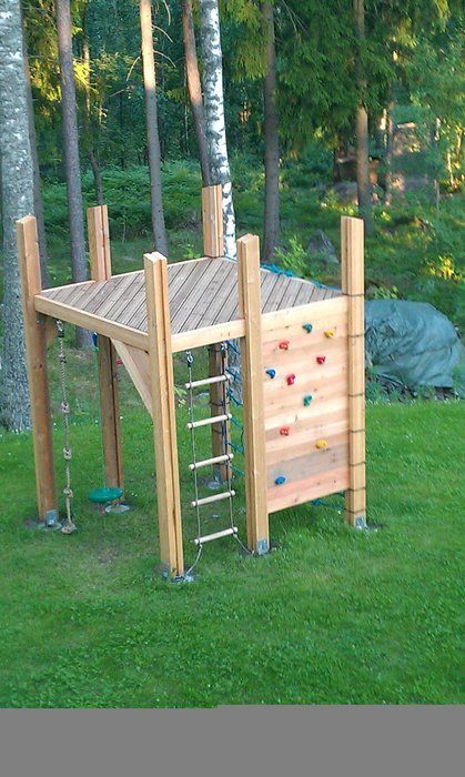 Jungle gym Kids Outdoor Play Area, Backyard Jungle Gym, Kids Backyard Ideas, Diy Kids Playground, Outdoor Kids Play Area, Playground Landscaping, Backyard Playset, Backyard Kids Play Area, Tree House Diy