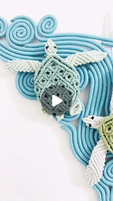 Macrame Sea Turtle, Macrame Ocean, Macrame Turtle, Baby Nursery Diy, Macrame Rings, Ocean Turtle, Whale Pattern, Turtle Love, Turtle Pattern