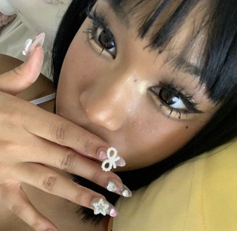 Her Nails, Hair And Nails, Nails, Makeup, Hair, White, Black, Make Up