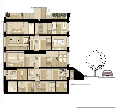 Nyc Brownstone Floor Plans, Brownstone Floor Plan, Brownstone Nyc, Canal House Amsterdam, Nyc Brownstone, Brooklyn House, Town Houses, Brooklyn Brownstone, Canal House