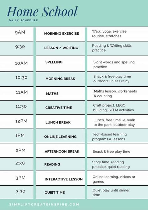 Home Schooling Schedule, School To Do List Printable, Homeschool Daily Schedule, School To Do List, Kindergarten Schedule, Homeschooling Schedule, Activities List, Schedule Your Day, Planning School