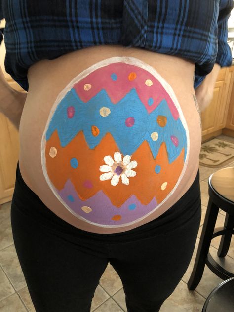 Painted Pregnant Belly, Pregnant Belly Painting, Belly Painting, Easter Egg Painting, Egg Painting, Pregnant Belly, Easter Egg, Easter Eggs, Chloe