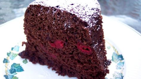 Microwave Chocolate Cherry Snack Cake Recipe - Food.com Chocolate Loaf, Chocolate Loaf Cake, Cake 5, Loaf Cakes, Chocolate Banana Bread, Chocolate Espresso, Browned Butter, Cake Photography, Chocolate Glaze