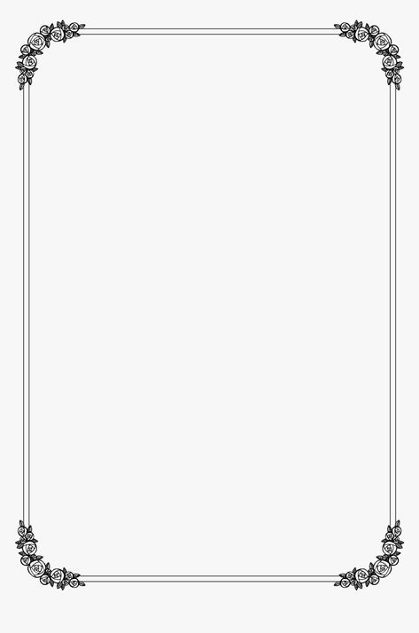 Page Outline Border, Page Frames Border, Background Images For Project, Menu Border Design, Simple Page Design, A4 Page Border Design, Png Borders Frames, Border Png Aesthetic, A4 Sheet Border Design