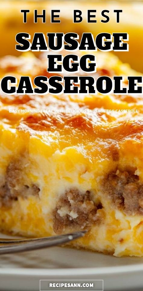 I absolutely love this easy-to-make Sausage Egg Casserole! It's the perfect morning treat that brings delicious flavors together in one dish. Great for weekends or special occasions, this casserole is packed with savory sausage and gooey cheese. Trust me, your family will be begging for seconds! Sausage Egg And Cheese Breakfast Casserole Crescent Rolls, Sausage Egg Casserole Gluten Free, Sausage And Cream Cheese Hashbrown Breakfast Casserole, Hashbrown Casserole Sausage Eggs, Sausage And Egg Quiche Crustless, Easy Egg And Sausage Breakfast Casserole, Easy Egg Sausage Casserole, Easy Sausage Egg And Cheese Quiche, Egg And Sausage Casserole With Bread