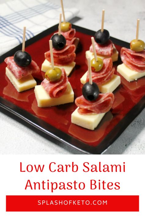 Olive Salami Skewers, Salami Toothpick Appetizers, Salami Kabobs, Bowtie Antipasto Bites, Salami Hors D’oeuvres, Salami Olive Appetizer, Crispy Salami Bites, Cheese And Salami Skewers, Bow Tie Antipasto Bites