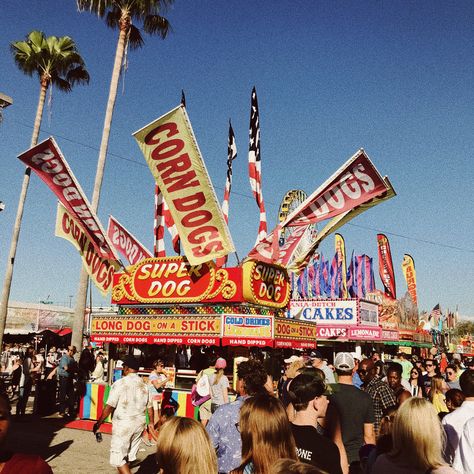 @sara.rocksss Florida State Fair, Fair Carnival, Dog Cold, Summer Carnival, Video Star, Dog Cakes, Fall Mood, Fun Fair, Corn Dogs