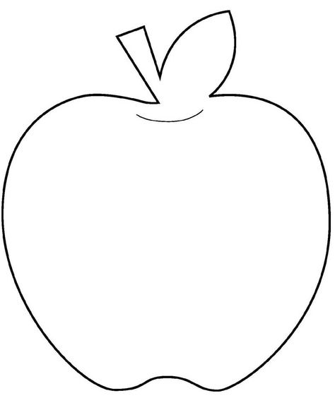 Free+Printable+Shape+Templates Fruit Templates Free Printable, Operation Game Pieces Printable Template, Animal Templates Printable Free, Applique Templates Printable Free, Apple Stencil, Fruit Template, Shape Outlines, Apple Template, Shape Coloring Pages