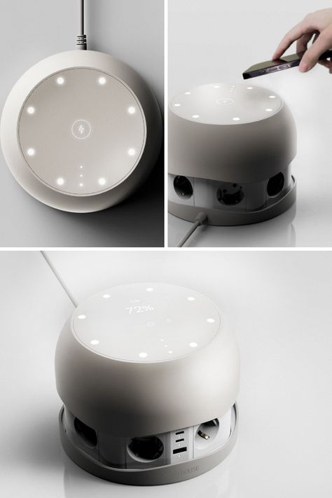 The Toad House merges the aesthetics of an air purifier and a smart speaker, serving as a unique device to monitor home carbon emissions. Inspired by repurposing wasted energy, its interface allows users to track usage, set targets via a smartphone app, and even store excess power for wireless charging. Though currently a concept, it could potentially reshape energy consumption habits, fostering environmental awareness. Learn More! #CarbonFootprint #SustainableLiving #GreenInnovation Aesthetic Air Purifier, Pill Reminder, Toad House, Logic Design, Health Design, Environmental Awareness, Speaker Design, Smart Speaker, Building A New Home