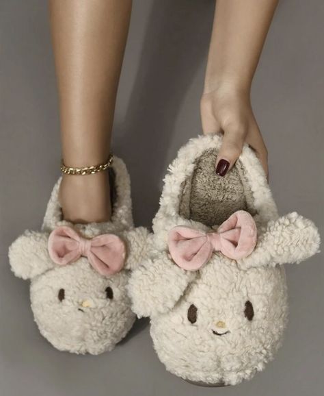 Cute fluffy bunny slippers Christmas Pajama Shorts, Bridal Nightwear, Hello Kitty House, Bunny Slippers, Boux Avenue, Comfy Slippers, Cute Slippers, Stocking Filler Gifts, Fuzzy Slippers