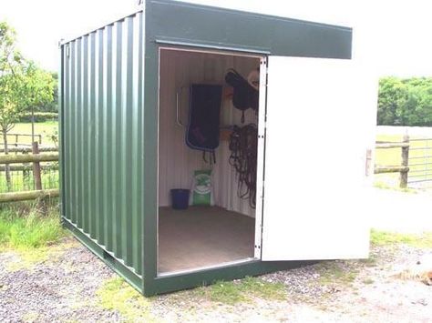 Upcycled Shipping Container Tack Room - Possible idea for Schooling Tack room, Feed room, Hay storage etc? Horse Blanket Storage, Horse Blankets Storage, Blanket Storage Ideas, Horse Shed, Horse Tack Rooms, University Of Queensland, Hay Storage, Horse Farm Ideas, Equine Veterinary