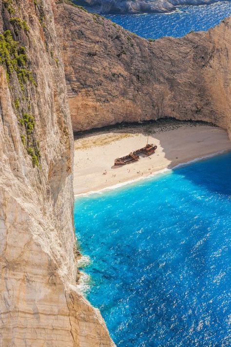 Navagio Beach Greece, Navagio Beach, Shipwreck Beach, Zakynthos Greece, Greece Travel Guide, Beach Images, Greece Islands, Dream Beach, Vacation Places